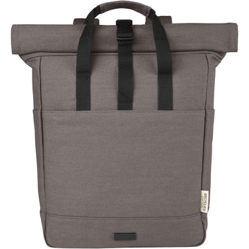 Joey 15" GRS Rolltop Laptoprucksack aus recyceltem Canvas 15 L